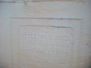 The lettering on the Jones Mausoleum remains legible ...  Credit: David Pendered