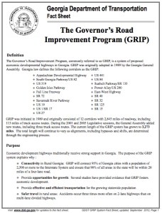 Governor's Road Improvement Program