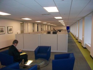 Office cubicles at Invest Atlanta.
