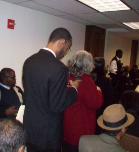 A standing-room-only crowd attended the Fulton County delegation meeting. Credit: David Pendered