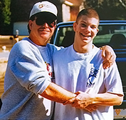 Photo of Clark and Jason Flatt, his teenage son who died.