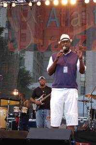 Morris Baxter on stage at the 2008 Atlanta Jazz Festival.