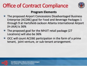 These terms are among those Atlanta set out during the bid for airport concessionaires. Credit: City of Atlanta