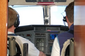 Pilot Sean Sanders on the left and co-pilot Chad Brammer on the right. Photos by Stacy Shelton