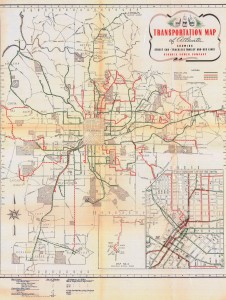Atlanta 1940 Streetcar map